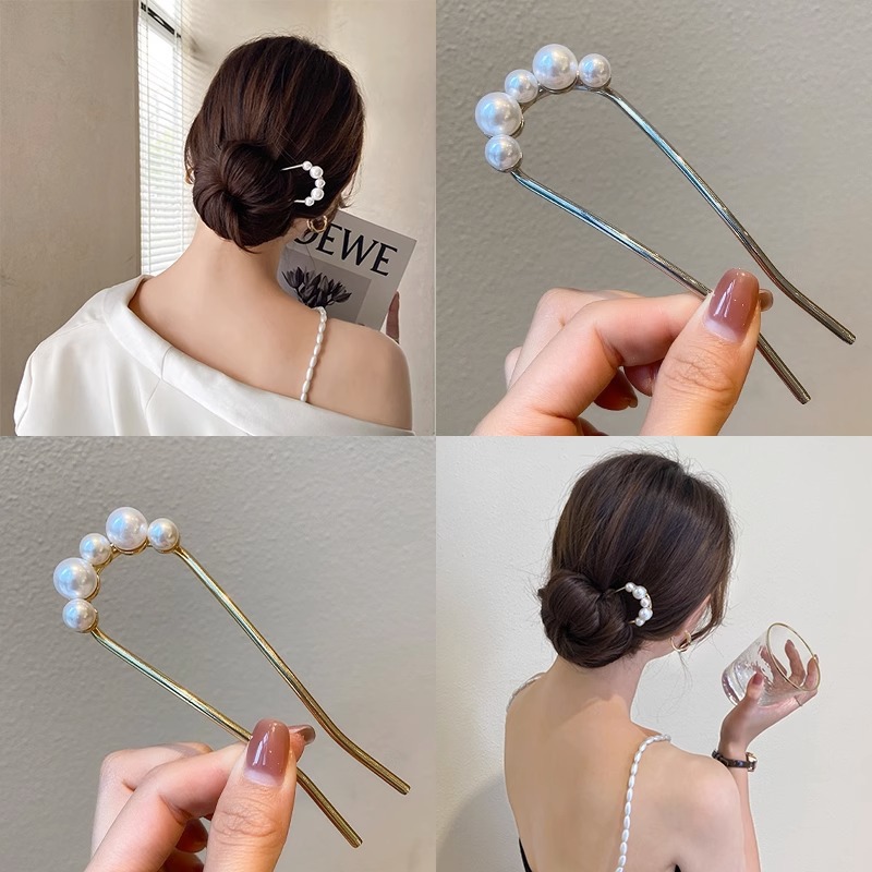 New Metal Vintage U Shape Hair - огляд і ціна Pearl Hair Pin
