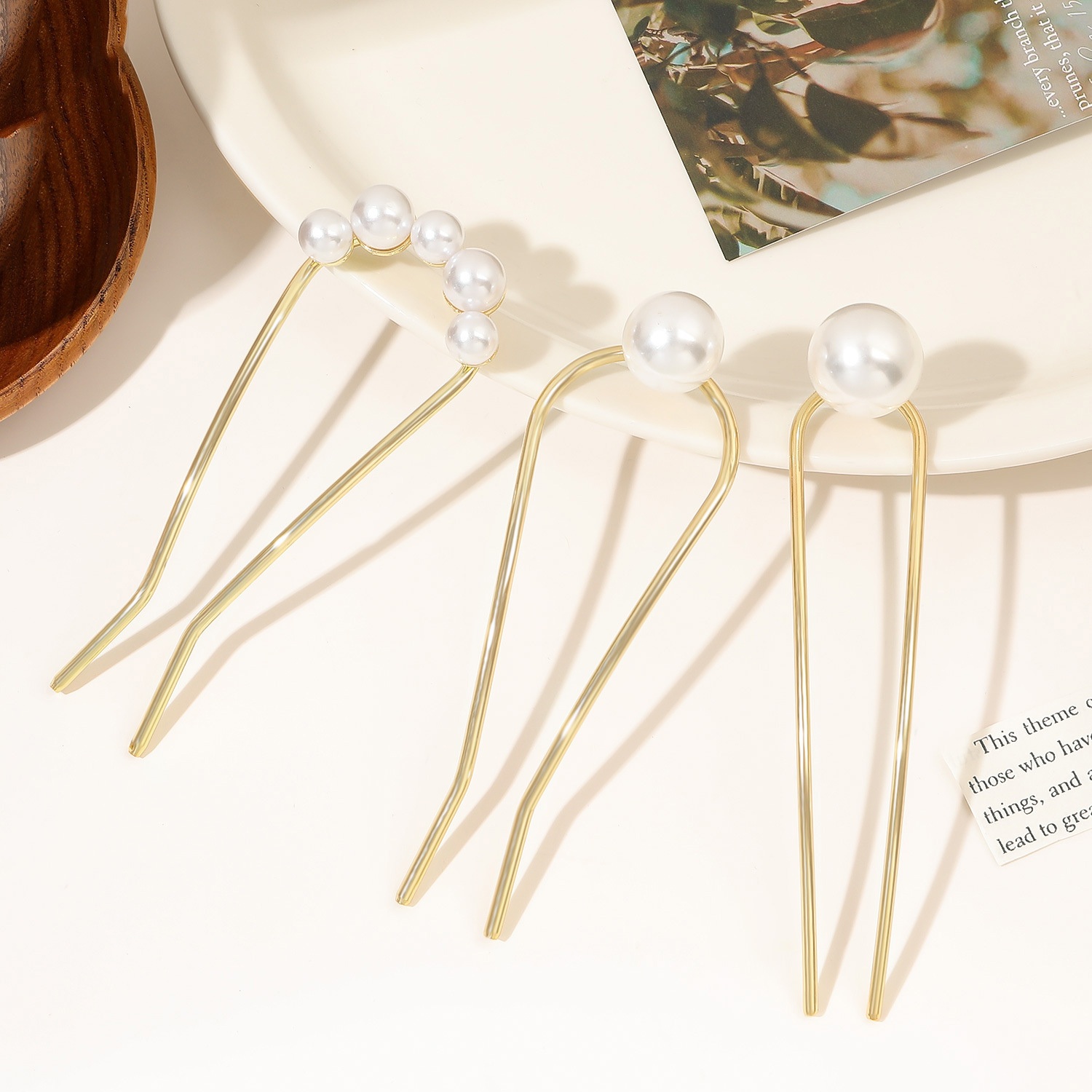 New Metal Vintage U Shape Hair - огляд і ціна Pearl Hair Pin
