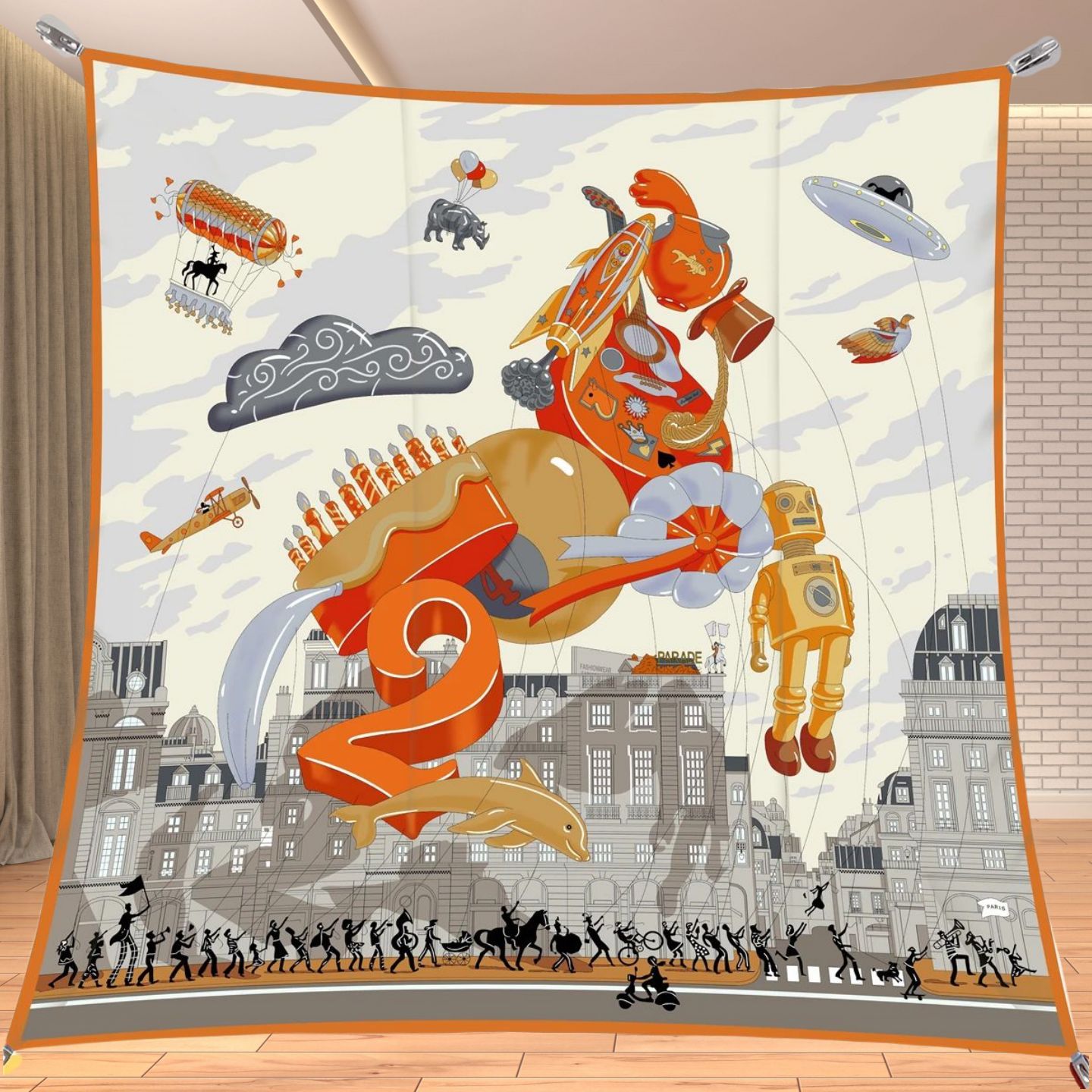 90cm Twill Silk Like Square Sc - огляд і ціна Women'S Vacation Accessories