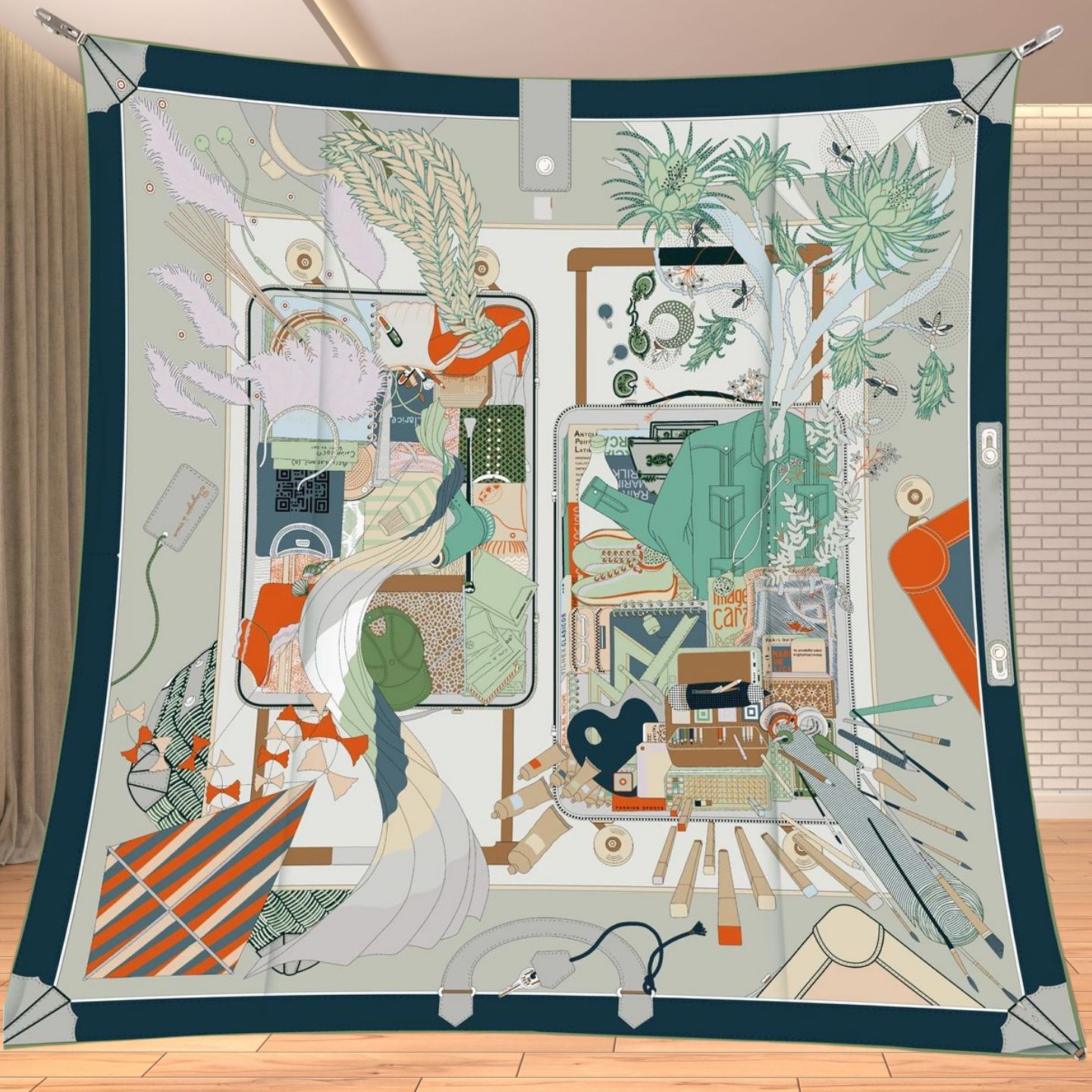 90cm Twill Silk Like Square Sc - огляд і ціна Women'S Vacation Accessories