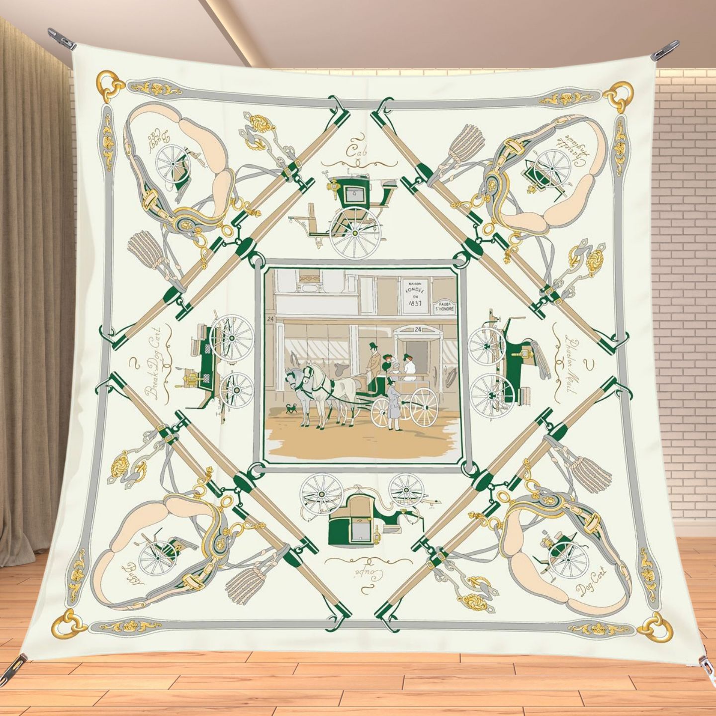 90cm Twill Silk Like Square Sc - огляд і ціна Women'S Vacation Accessories