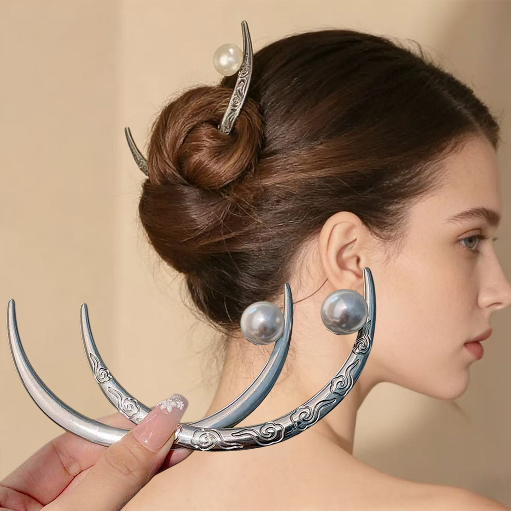 Pearl Hair Stick Crescent Moon - огляд і ціна Pearl Hair Pin