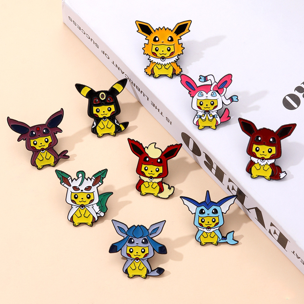 9Pcs Anime Pokemon Lapel Pins  - огляд і ціна Women Accessories Sale