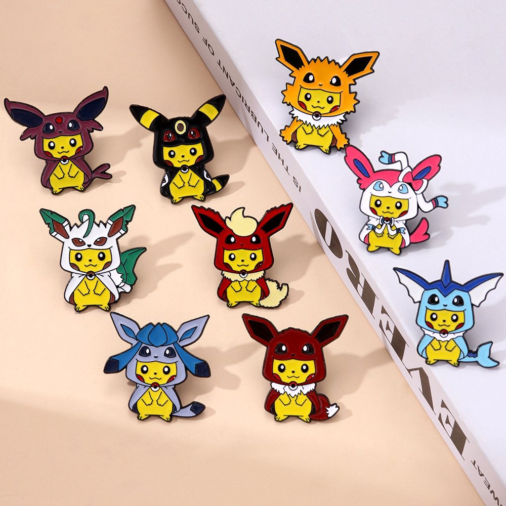 9Pcs Anime Pokemon Lapel Pins  - огляд і ціна Women Accessories Sale